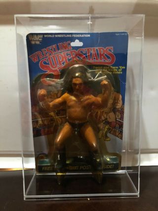 Andre The Giant Ljn Figure In Package With Acrylic Case 5 Guys On Back