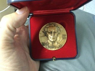 1799 - 1873 Bronze Table Medal Basil A.  Moreau Csc Ave Crux Spes Unica