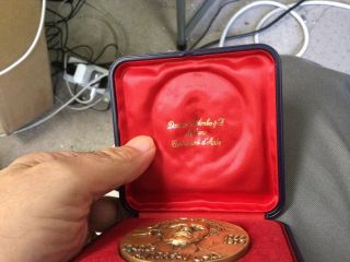 1799 - 1873 Bronze Table Medal Basil A.  Moreau CSC Ave crux Spes Unica 2