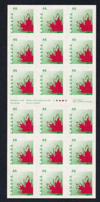Canada 1998 Stylized 46¢ Maple Leaf,  Mnh Atm Sheetlet Of 18,  Sc 1699a