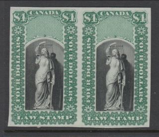 $4 Canada Law Proof Pair On India Paper (no Overprint) (lot Lp70)