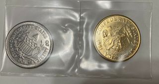 1861 Confederate States Of America $20 Coin,  Half Re - Strikes Csa Civil War