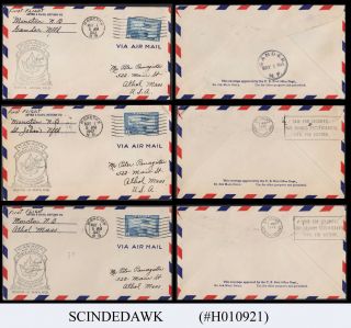 Canada - 1942 Air Mail 3 First Flight Covers From Moncton
