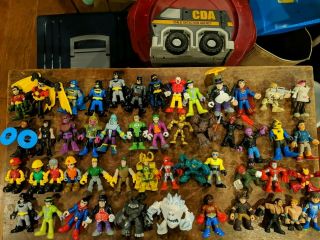 50 Pcslot Of Fisher - Price,  Imaginext,  Dc,  Marvel,  And Wrestler Mini Figures