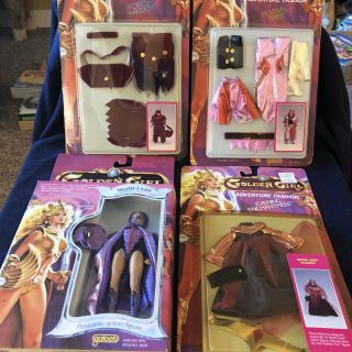 Vintage Nos 1984 Galoob Golden Girl Action Figure Moth Lady,  3 Fashion Outfits