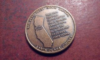 SAN JOSE CALIFORNIA BICENTENNIAL MEDAL COIN TOKEN 1969 COPPER Portola Exhibition 2