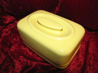 Vin Yellow Hall Refrigerator Butter Dish 5119 - Mid Cent Art Deco Westinghouse