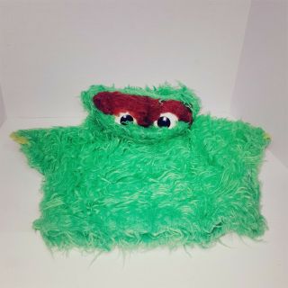 Vintage Oscar The Grouch Hand Puppet Sesame Street 1970s Movable Arms Jim Henson