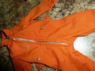 GI Joe Adventure Team Orange Jump Suit Jumpsuit Vintage White Tag 2