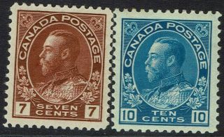 Canada 1922 Kgv 7c And 10c