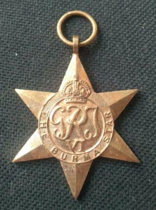 British India The Burma Star Kg Vi Medal L@@k