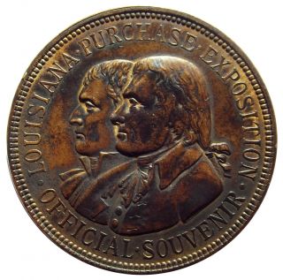 1904 St Louisiana Purchase Expo Official Medal Hk - 304 Gilt,  Token Souvenir