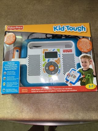 Fisher Price Kid Tough Music Player With Microphone Blue - Box,
