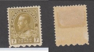 Canada 7c Straw Kgv Admiral Stamp 113b (lot 22689)