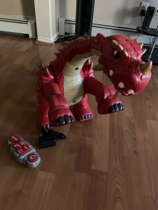 Rare 2007 Fisher Price Imaginext Spike The Ultra Red Dinosaur.
