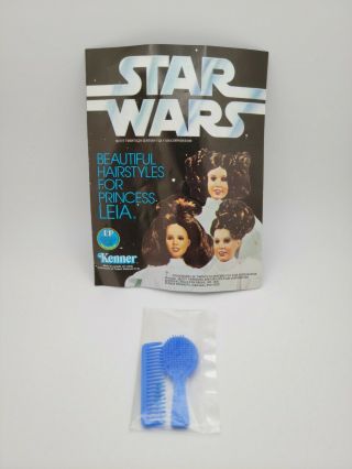 1977 Kenner Star Wars Princess Leia 12 Brush Accessory Set & Hairstyle.
