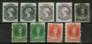 Nova Scotia Selection Of Stamps On One Stockard 5869