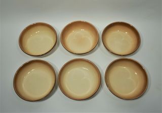 Franciscan Dinnerware Country Craft Russet Brown Soup/cereal Bowl Set Of 6 Usa