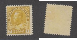 Canada 7c Kgv Admiral Stamp Retouched Vertical Line 113iii (lot 22695)