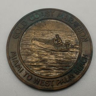 West Palm Beach Florida Gold Coast Marathon Coin Token Outboard Boat Racing