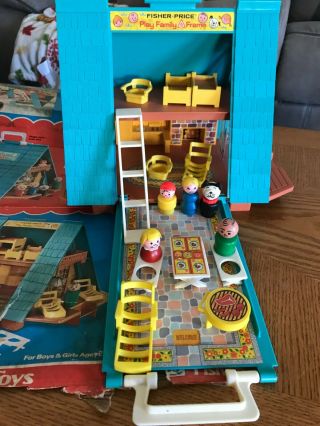 Vintage Fisher Price Toy Little People Play Family A Frame House 990 1974
