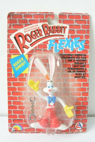 Flexible Roger Rabbit - Walt Disney - Bendable - Ljn - Moc En Blister (c72)