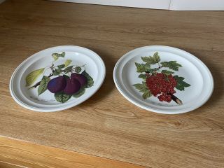 2 Portmeirion Pomona 8.  5 " Salad Plates The Reine Claude Plum The Red Currantl