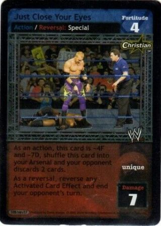 Wwe: Just Close Your Eyes For Christian [ungraded] Raw Deal Wrestling Wwf