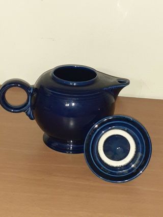 Fiestaware Cobalt Teapot Fiesta Dark Blue Large 44 oz Teapot with Lid 3