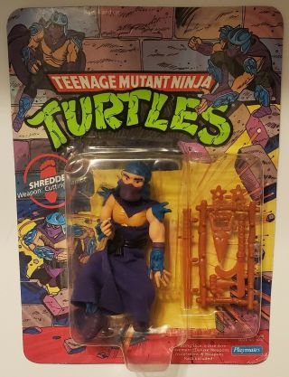 Vintage 1988 Teenage Mutant Ninja Turtles Shredder 10 Back Figure Moc