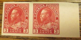 Canada 138 Admiral Imperforate Issue Pair 3 Cent Stamp Mh Cv $50.  00