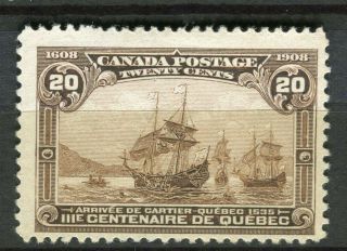 Canada; 1908 Early Quebec Anniversary Issue 20c.  Value