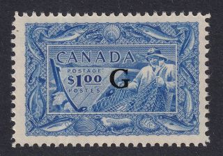 Canada 1950 - 51 O27,  $1 Fisherman Official Stamp A39b