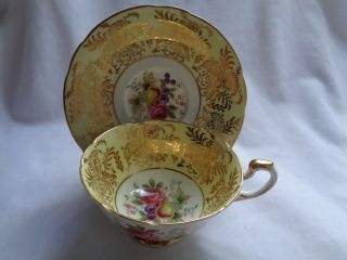 Made In England Paragon Fine Bone China Cup And Saucer With Fruit