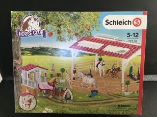 Schleich Horse Club Riding School With Horse Stall And Accessories 72118