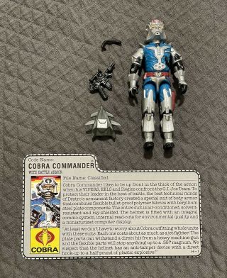 G.  I.  Joe Arah - 1987 Cobra Commander - 100 Complete With Filecard