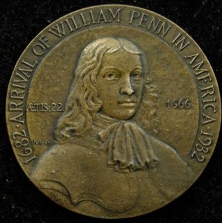 So Called Dollar Hk 462 William Penn 250th Anniversary Arrival In America Bronze