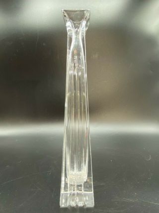 Tiffany & Co Metropolis Crystal Bud Vase 8.  5 " Tall Acid Etched U302