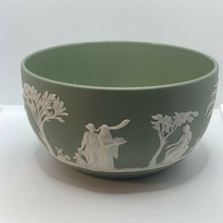 Wedgewood Celadon Sage Green Jasperware Altar Bowl 5 In