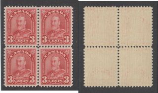 Mnh Canada 3 Cent Kgv Arch Block Of 4 - 167 (lot 23413)