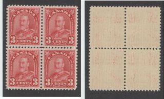 Mnh Canada 3 Cent Kgv Arch Block Of 4 - 167 (lot 23414)