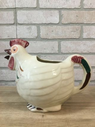 Vintage Shawnee Rooster Pitcher Patented Chanticleer Usa Large 1940 
