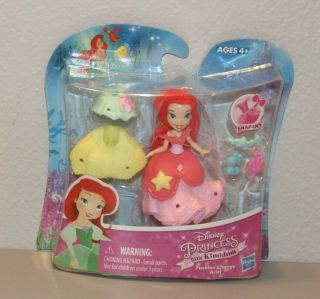 Disney Princess Little Kingdom Snap - Ins Fashion Change Ariel Little Mermaid Doll