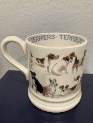 Emma Bridgewater Terriers All Over Dog Half Pint Shape Mug Coffee Tea Cup 11oz