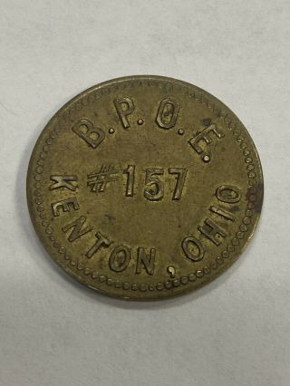 B.  P.  O.  E.  157 Kenton,  Ohio " Good For 10¢ In Trade " Order Of Elks Token