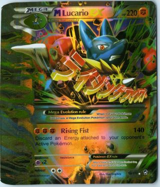 Tcg Pokemon Evolutions Trading Card Of M Lucario Ex Hp220 55/111