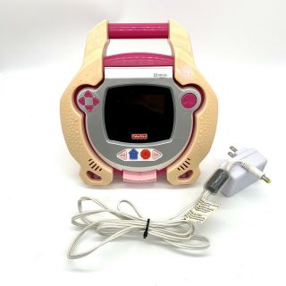 Fisher Price Kid Tough Pink Portable Dvd Player W Charger Read