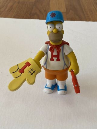Playmates 2001 The Simpsons Wos World Of Springfield Mascot Homer Complete