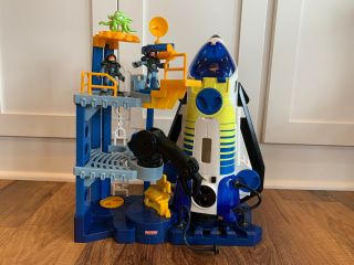 Imaginext Space Shuttle Rocket And Rocket Launch Pad 100 Complete