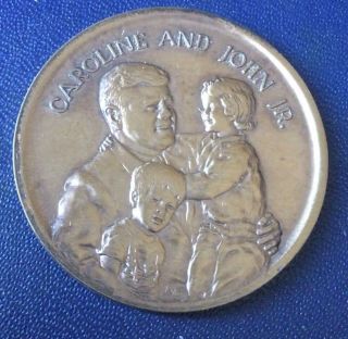 The Legacy Of John F Kennedy Jfk With Children Caroline And John Jr.  Coin Medal